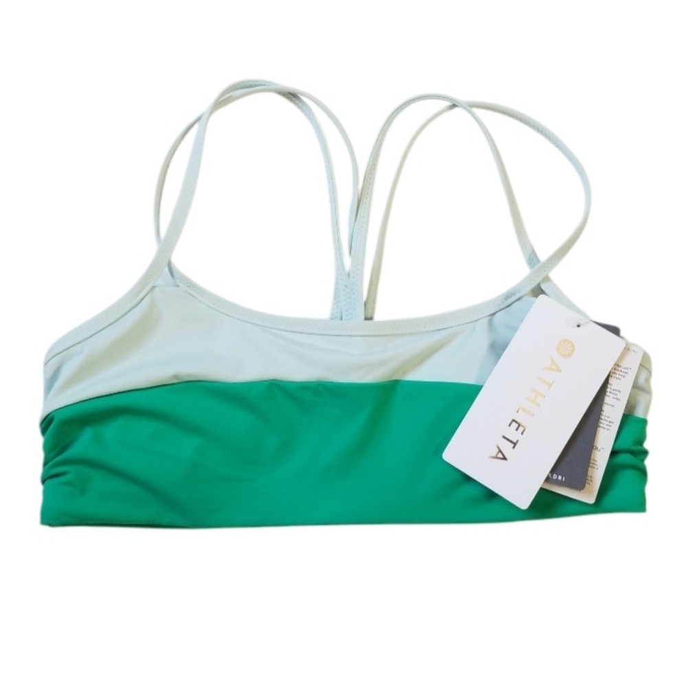 ATHLETA Chroma Cross Strap Bikini Top Size Small NWT